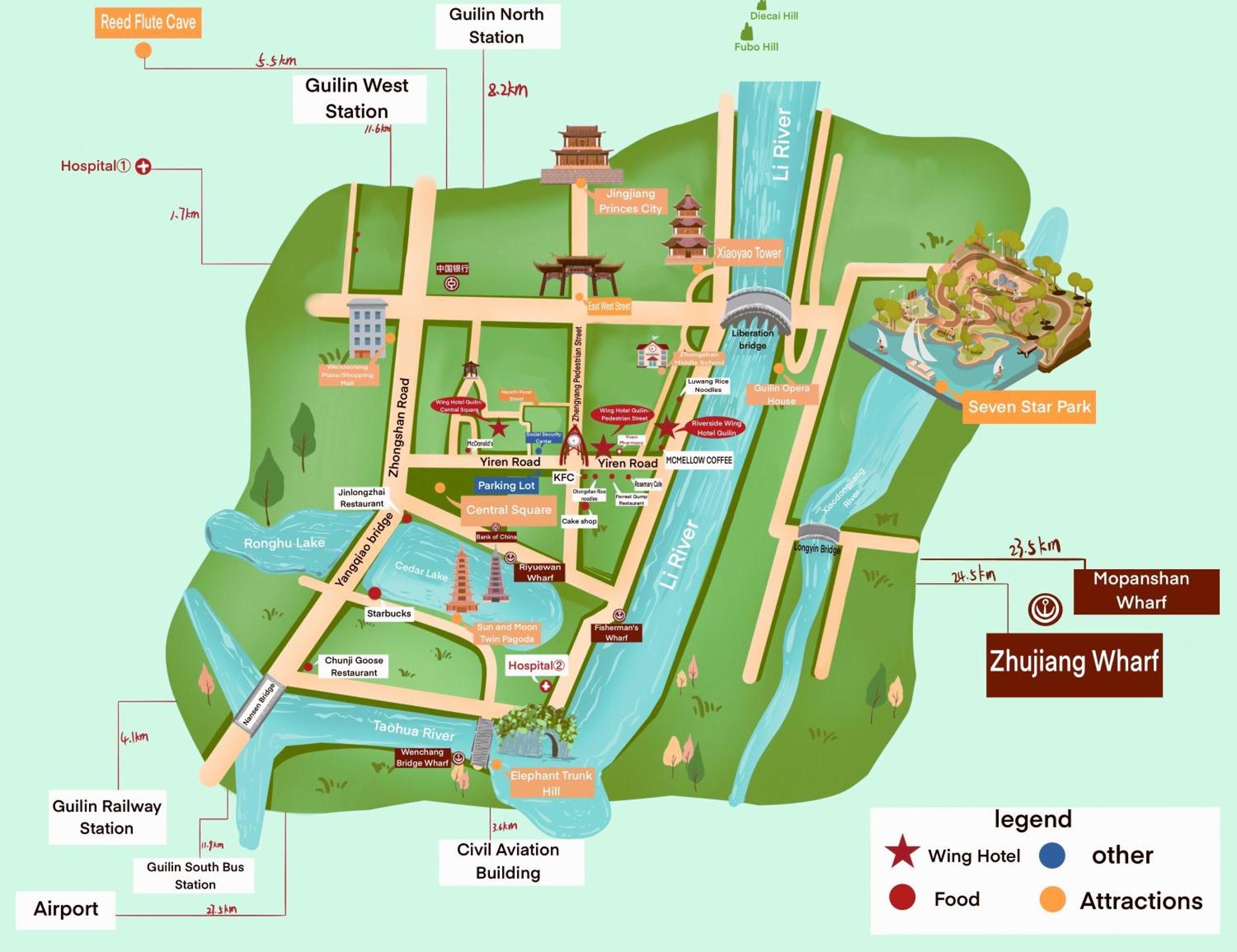 Wing Hotel Guilin - Central Square Ngoại thất bức ảnh